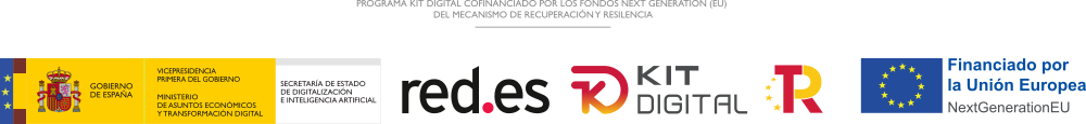 Programa Kit Digital cofinanciado por los fondos Next Generation (EU) del mecanismo de recuperación y resiliencia. Red.es, Gobierno de España